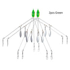 Bassdash Umbrella Fishing lure Rig 5 Arms Alabama Rig Head Swimming Bait Bass Fishing Group Lure Snap Swivel Spinner , 18g