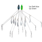 Bassdash Umbrella Fishing lure Rig 5 Arms Alabama Rig Head Swimming Bait Bass Fishing Group Lure Snap Swivel Spinner , 18g