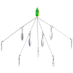Bassdash Umbrella Fishing lure Rig 5 Arms Alabama Rig Head Swimming Bait Bass Fishing Group Lure Snap Swivel Spinner , 18g