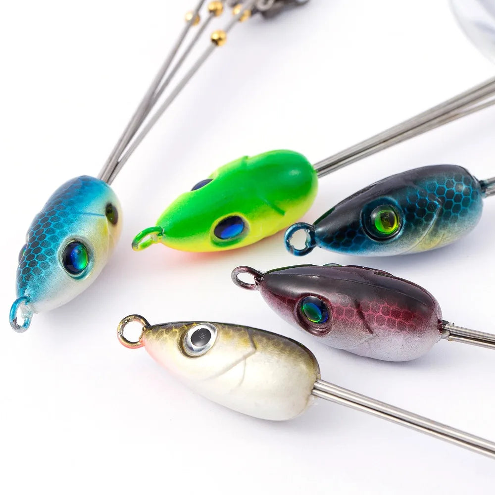 Bassdash Umbrella Fishing lure Rig 5 Arms Alabama Rig Head Swimming Bait Bass Fishing Group Lure Snap Swivel Spinner , 18g