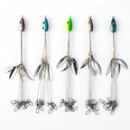 Bassdash Umbrella Fishing lure Rig 5 Arms Alabama Rig Head Swimming Bait Bass Fishing Group Lure Snap Swivel Spinner , 18g
