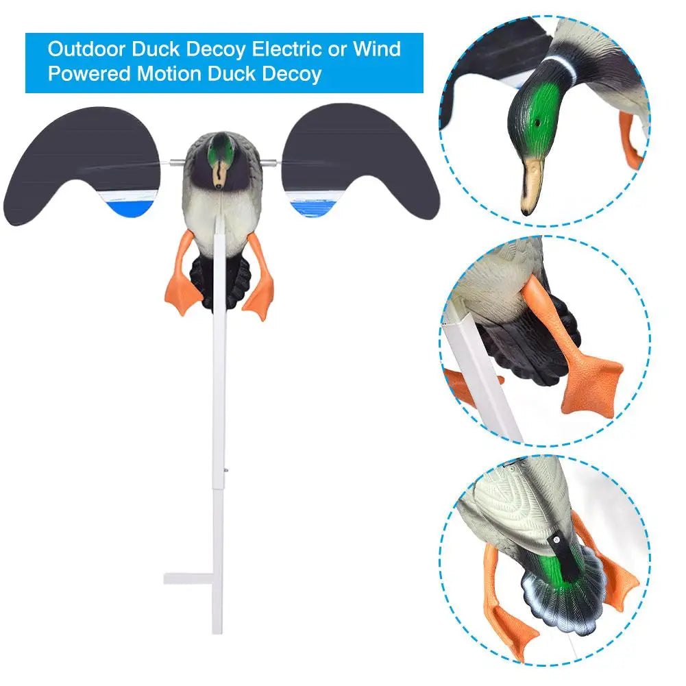 Duck Decoy Hunting Bait  Outdoor Duck Decoy Electric Or Wind Powered Motion Duck Decoy