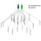 Bassdash Umbrella Fishing lure Rig 5 Arms Alabama Rig Head Swimming Bait Bass Fishing Group Lure Snap Swivel Spinner , 18g
