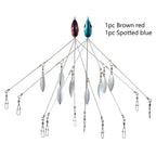 Bassdash Umbrella Fishing lure Rig 5 Arms Alabama Rig Head Swimming Bait Bass Fishing Group Lure Snap Swivel Spinner , 18g