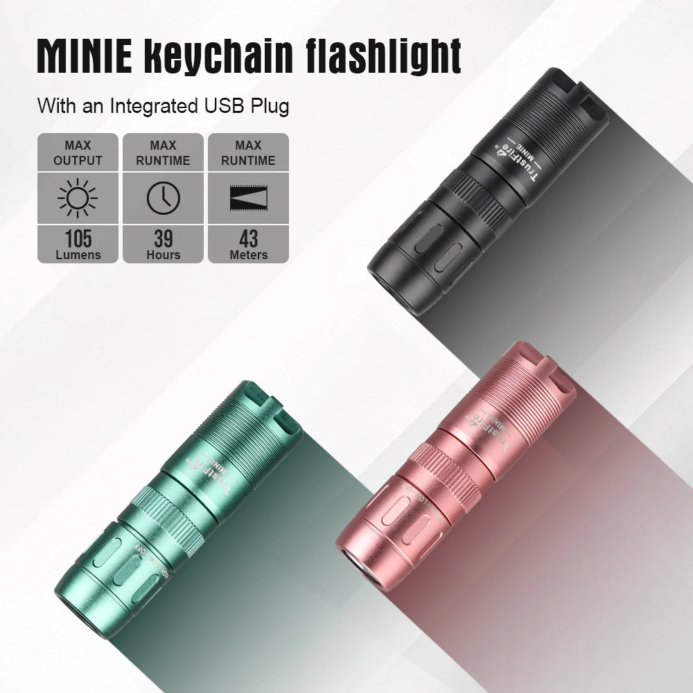 Trustfire MINIE EDC Flashlight with Magnetic LED Rechargeable  Keychain Flashlights Outdoor Tool For Camping Hiking