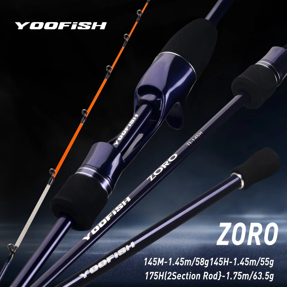 Yoofish ZORO1.45m 1.75m Light Carbon Fishing Rod 145M/H 65g/63g 175H 72g Titanium Tip  Casting Rod