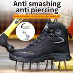Men Steel Toe Work Shoes Anti-smash Anti-puncture Indestructible Shoes Protective Security Footwear Boots