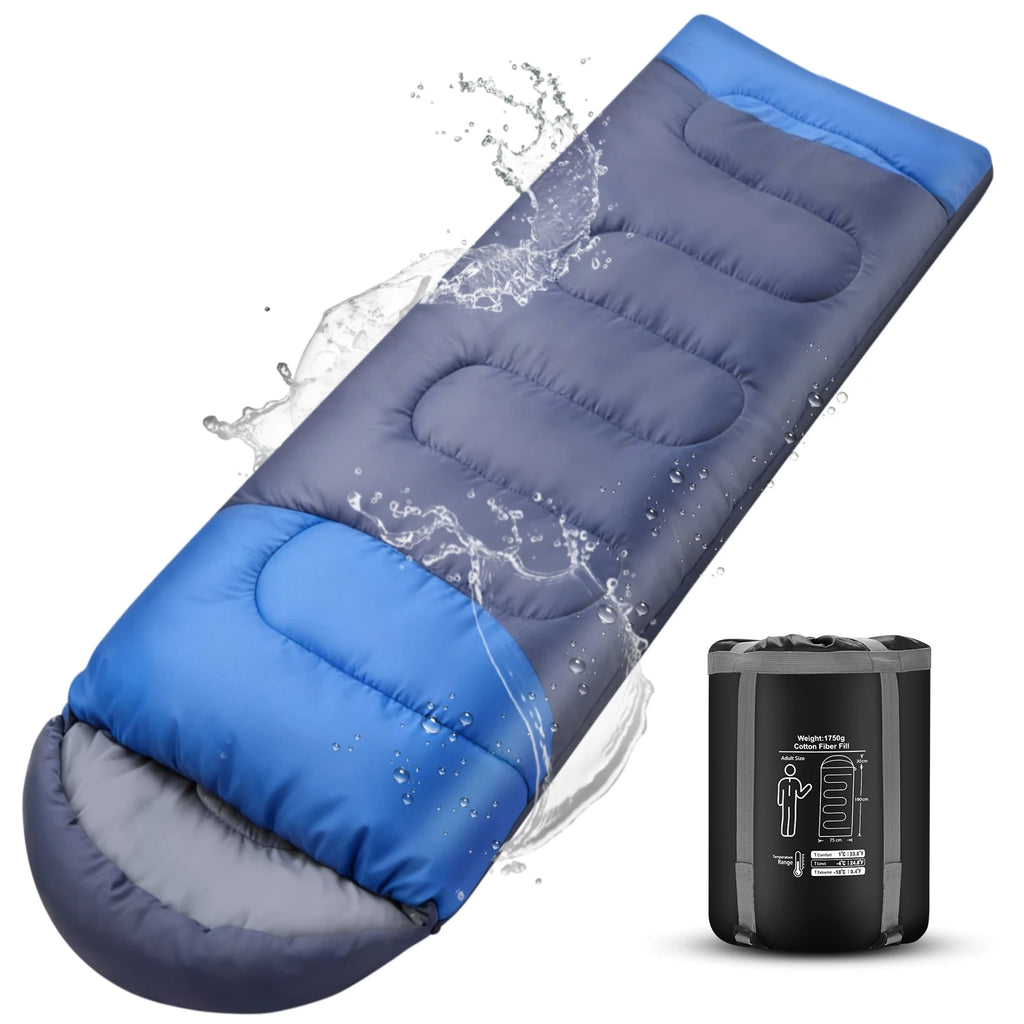 Ultralight Waterproof Warm Sleeping Bag with Compression Sack