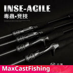 INSECT-AR Achilles Competition Rod L/ML/M Fast Action Spinning/Casting Bass Rod 1.95/1.98/2.01m
