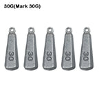 5pcs   Fishing Fall Hook Connector Line Iron Sinker Additional Weight 30g-180g for  Fishing Sinker