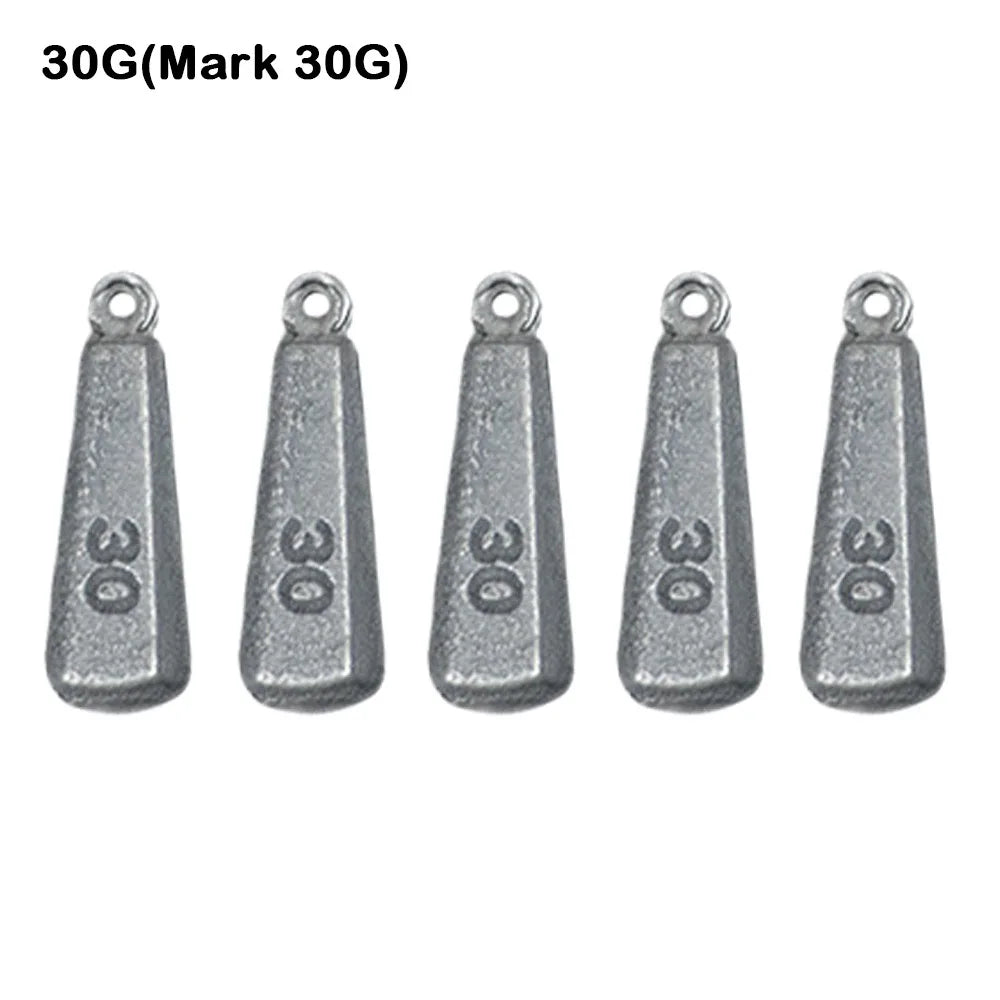 5pcs   Fishing Fall Hook Connector Line Iron Sinker Additional Weight 30g-180g for  Fishing Sinker