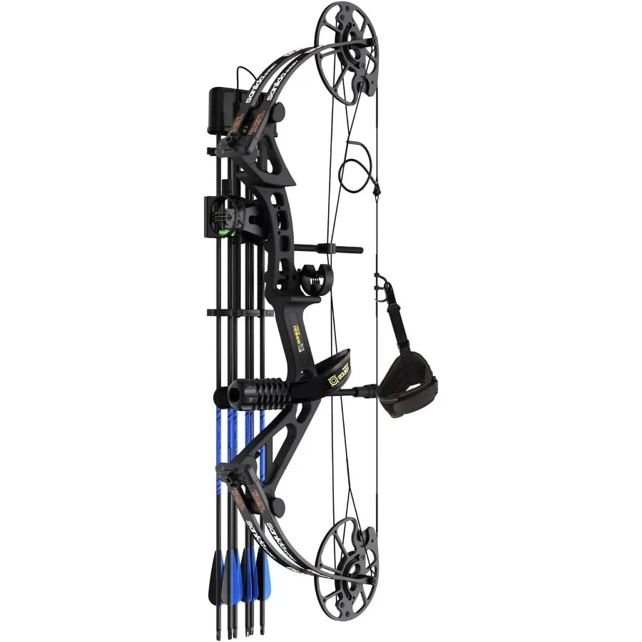 Sanlida Dragon X7 Ready to Hunt Compound Bow Package for Adults Archery Compound Bow and Arrow Set 0-70 Lbs Draw Weight righthand
