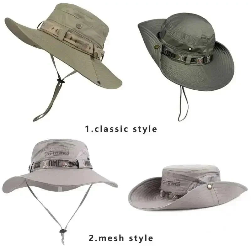 Outdoor Summer Men's Wide Brim Bucket Hat