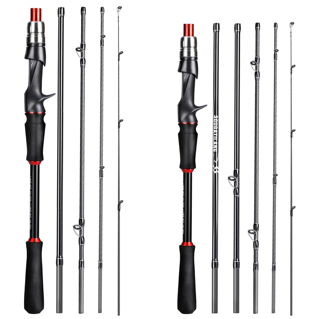 Sougayilang Lure Fishing Rod 1.8m 2.1m Spinning  Bait Casting Rod Carbon Fiber EVA Handle Fishing Pole