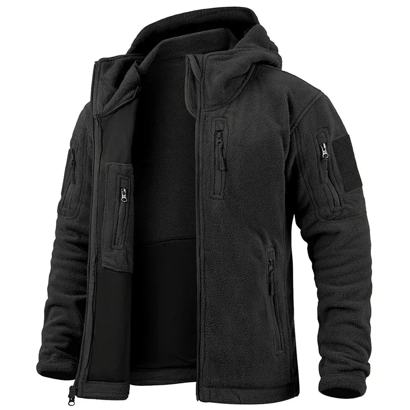 Men's Hunting Full Zip Multi-Pockets Fleece Jacket
