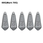 5pcs   Fishing Fall Hook Connector Line Iron Sinker Additional Weight 30g-180g for  Fishing Sinker