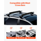 SucceBuy 30 inch Soft Roof Rack Pad Universal Car Roof Rack Pad for Kayak Carrier SUP Canoe Snowboard