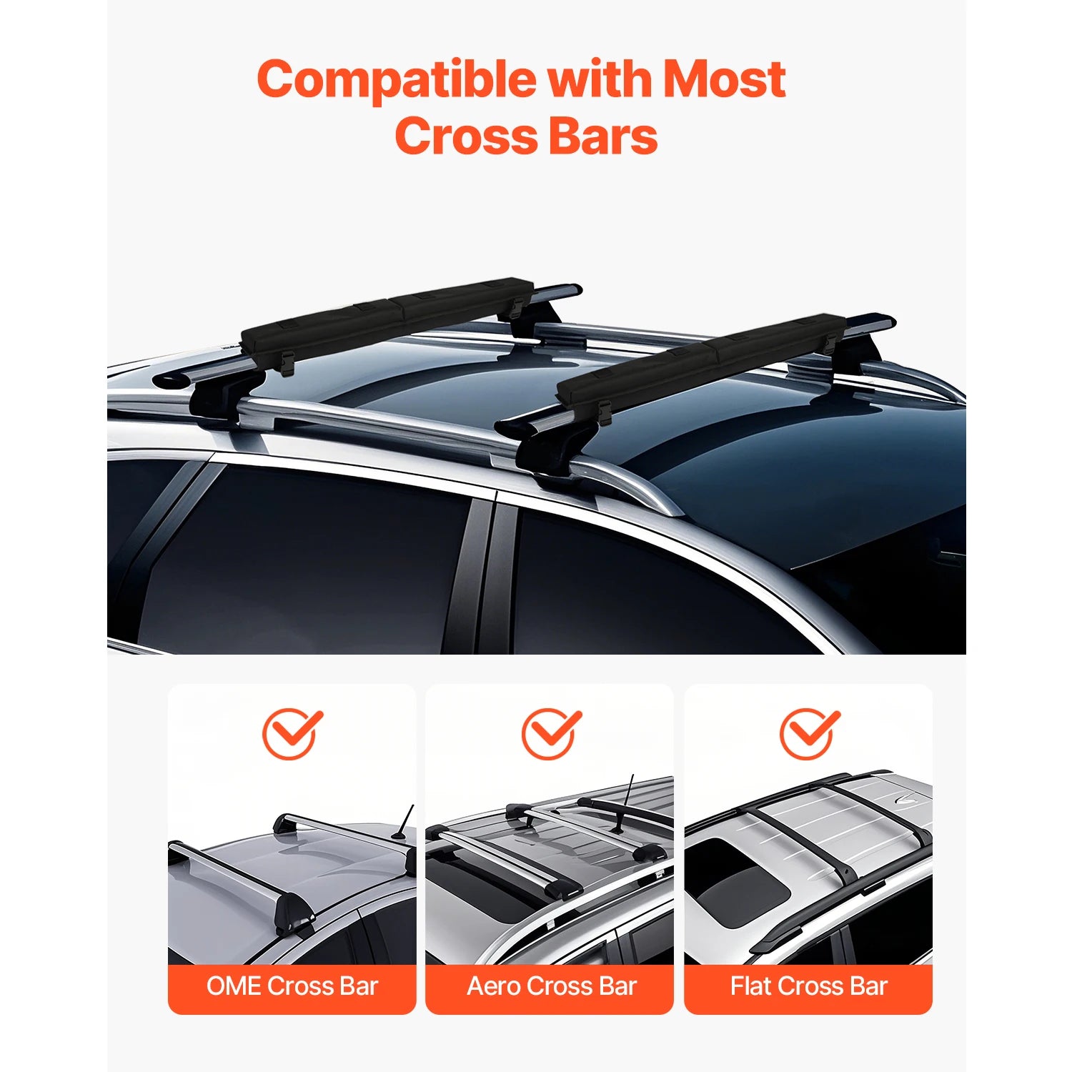 SucceBuy 30 inch Soft Roof Rack Pad Universal Car Roof Rack Pad for Kayak Carrier SUP Canoe Snowboard