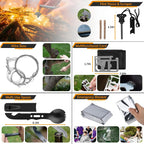 250-Piece Survival Kit with First Aid, Tactical Gear, Emergency Tent & Crossbody Bag for Outdoor Adventure and Gifts