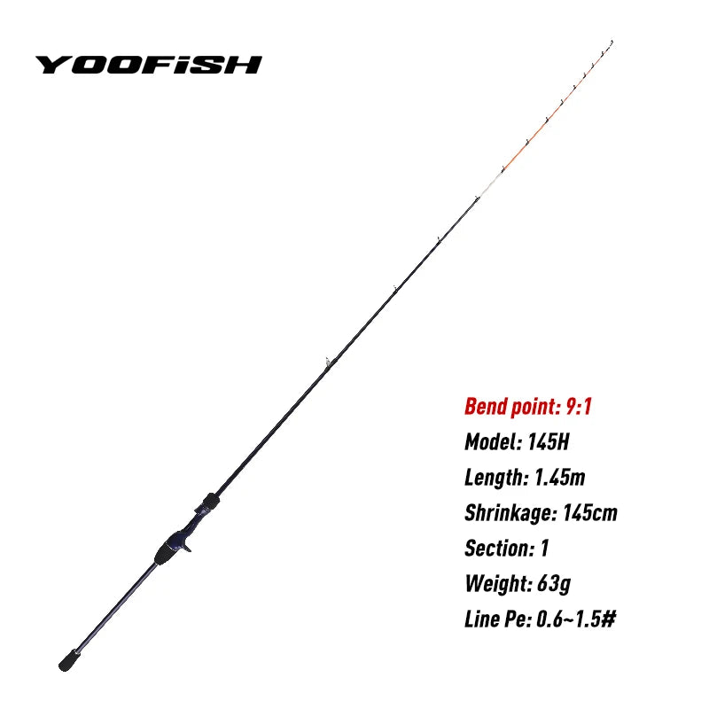 Yoofish ZORO1.45m 1.75m Light Carbon Fishing Rod 145M/H 65g/63g 175H 72g Titanium Tip  Casting Rod