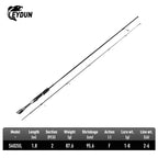 LEYDUN Black Creek Fishing Rod 2 Section Spinning Casting 1.5/1.68/1.8m Travel Rod Baitcasting Ultralight Carbon Fiber Rod