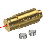9MM Optics Cartridge Red Dot Laser Bore Brass 9MM Bore Boresighter For Pistol Rifle Scope Hunting Accessories 6 battery
