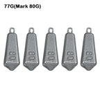 5pcs   Fishing Fall Hook Connector Line Iron Sinker Additional Weight 30g-180g for  Fishing Sinker