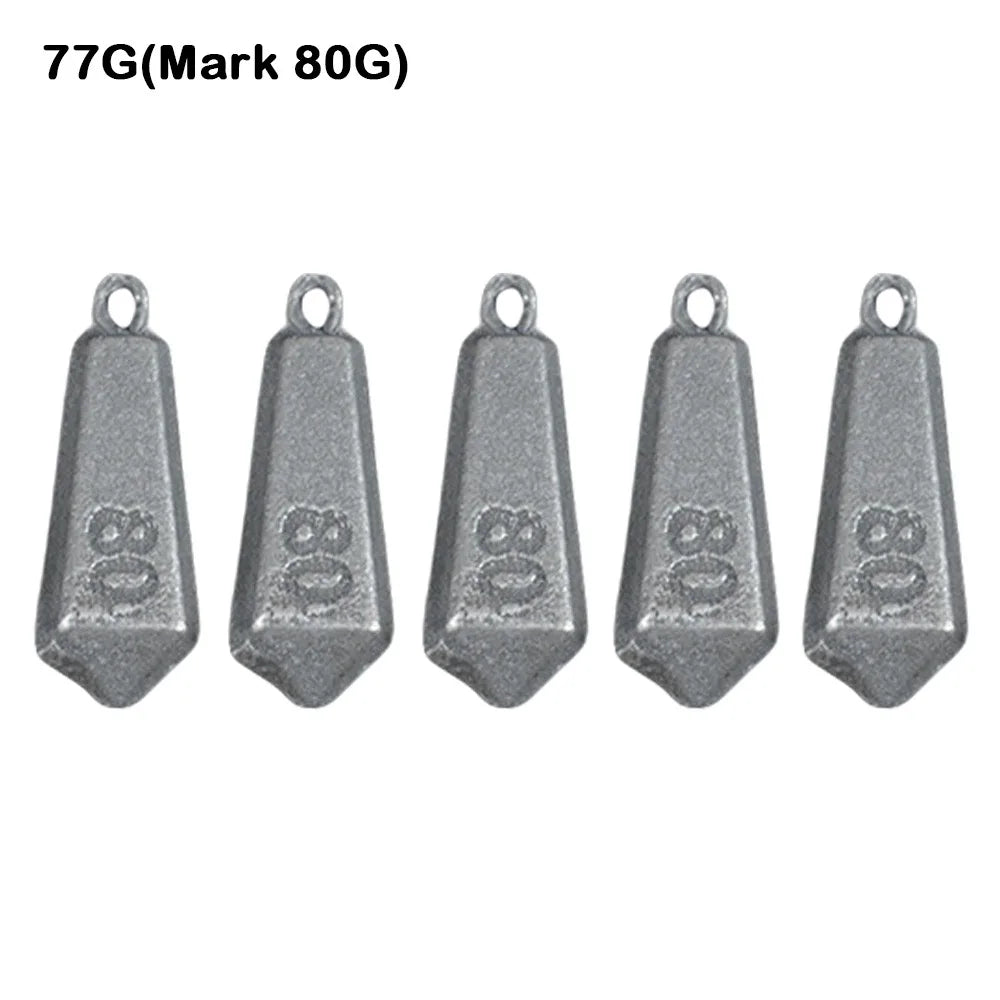 5pcs   Fishing Fall Hook Connector Line Iron Sinker Additional Weight 30g-180g for  Fishing Sinker