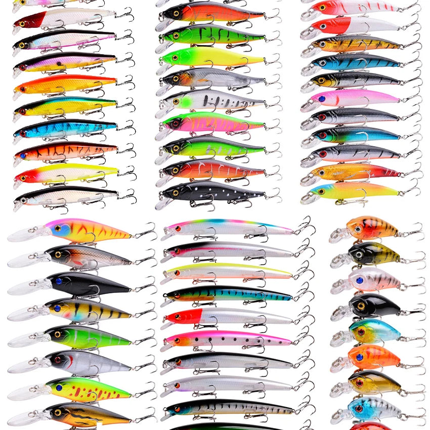 3/5/8Pcs Random Minnow Fishing Lure set High Quality Swimming Bait Wobble Bait Crankbait