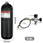 TUXING 4500Psi 300Bar 6.8L Carbon Fiber Cylinder High Pressure Air Tank HPA Fill Station Regulating Valve Scuba Diving M18*1.5 and airgun filling
