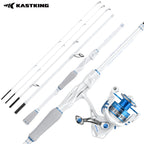 KastKing Centron Lite Travel Spinning Combo Fishing Rod Reel Packable Spinning Combos Lightweight IM6 Graphite Multi-Piece Kit