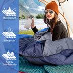 Ultralight Waterproof Warm Sleeping Bag with Compression Sack