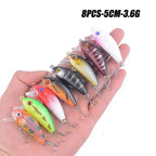 Fishing Lures Set Crankbait Tackle Hard Bait Kit Artificial Minnow Popper Pencil Swing Swimbait Wobblers