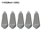 5pcs   Fishing Fall Hook Connector Line Iron Sinker Additional Weight 30g-180g for  Fishing Sinker
