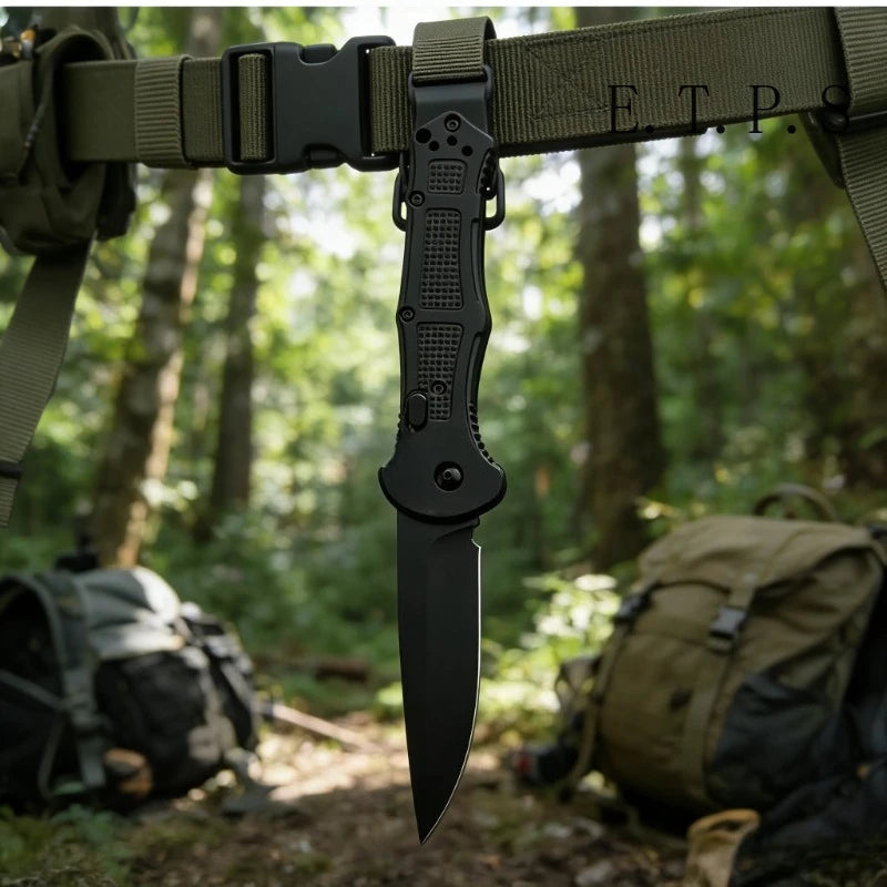 BM 9070 Folding Pocket Knife Drop Point Plain Blade Grivory Handle Hunting Camping Outdoor Multitool Knives