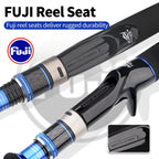 ROLLFISH Premium Fast Jigging Rod – Carbon Fiber, Fuji Guides & Reel Seat, Spinning/Casting Saltwater Fishing Rod