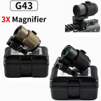 Tactical  G33 G43 G45 Sight Fixed 3X 5X Magnifier Scope with Quick Disassembly and Flipping for Airsoft Hunting