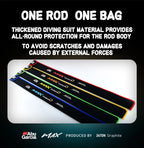Original Abu garcia Rainbow Fishing Rod 4 colors 2 parts Lure Fishing Rod
