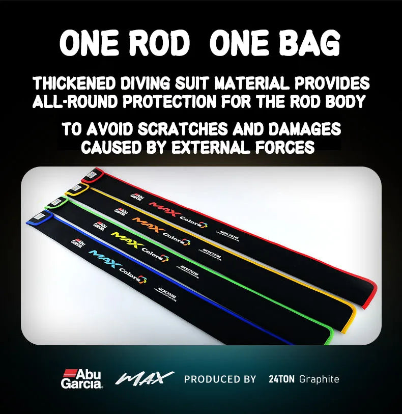 Original Abu garcia Rainbow Fishing Rod 4 colors 2 parts Lure Fishing Rod