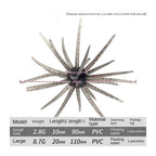 2PCS Dice Fishing Sea Urchin Lures 2.8g 8.7g Silicone Worm   Lure Handmade Artificial Tackle.
