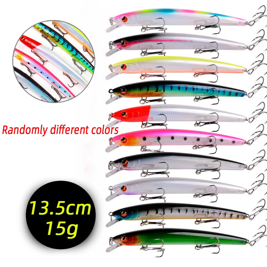 3/5/8Pcs Random Minnow Fishing Lure set High Quality Swimming Bait Wobble Bait Crankbait