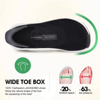 Mens Slip in Free up Hands Shoes Wide Toe Box Arch Support Orthopedic Walking Sneakers Cushioned Thick Zero Drop Sole