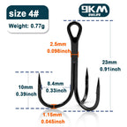 9KM Fishing Treble Hooks High Carbon Steel Brabed Triple Hook Fishing Hooks on Hard Lures Saltwater Fishing