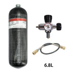 TUXING 4500Psi 300Bar 6.8L Carbon Fiber Cylinder High Pressure Air Tank HPA Fill Station Regulating Valve Scuba Diving M18*1.5 and airgun filling