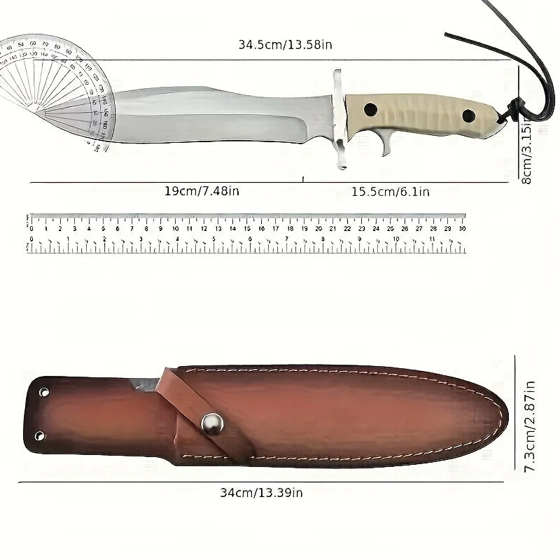MK9 Heavy-duty Outdoor Survival Knife 9CR18MOV Steel Blade Durability Ideal Adventure Survival Perfect Hiking Traveling Tools