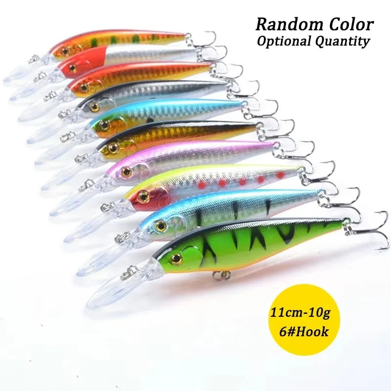 Fishing Lures Set Crankbait Tackle Hard Bait Kit Artificial Minnow Popper Pencil Swing Swimbait Wobblers