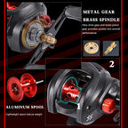 Sougayilang Baitcasting Fishing Rod and Reel Combo 5Section Fishing Rod and 7.2:1 Gear Ratio Reel Full Kit for Bass Carp Fishing