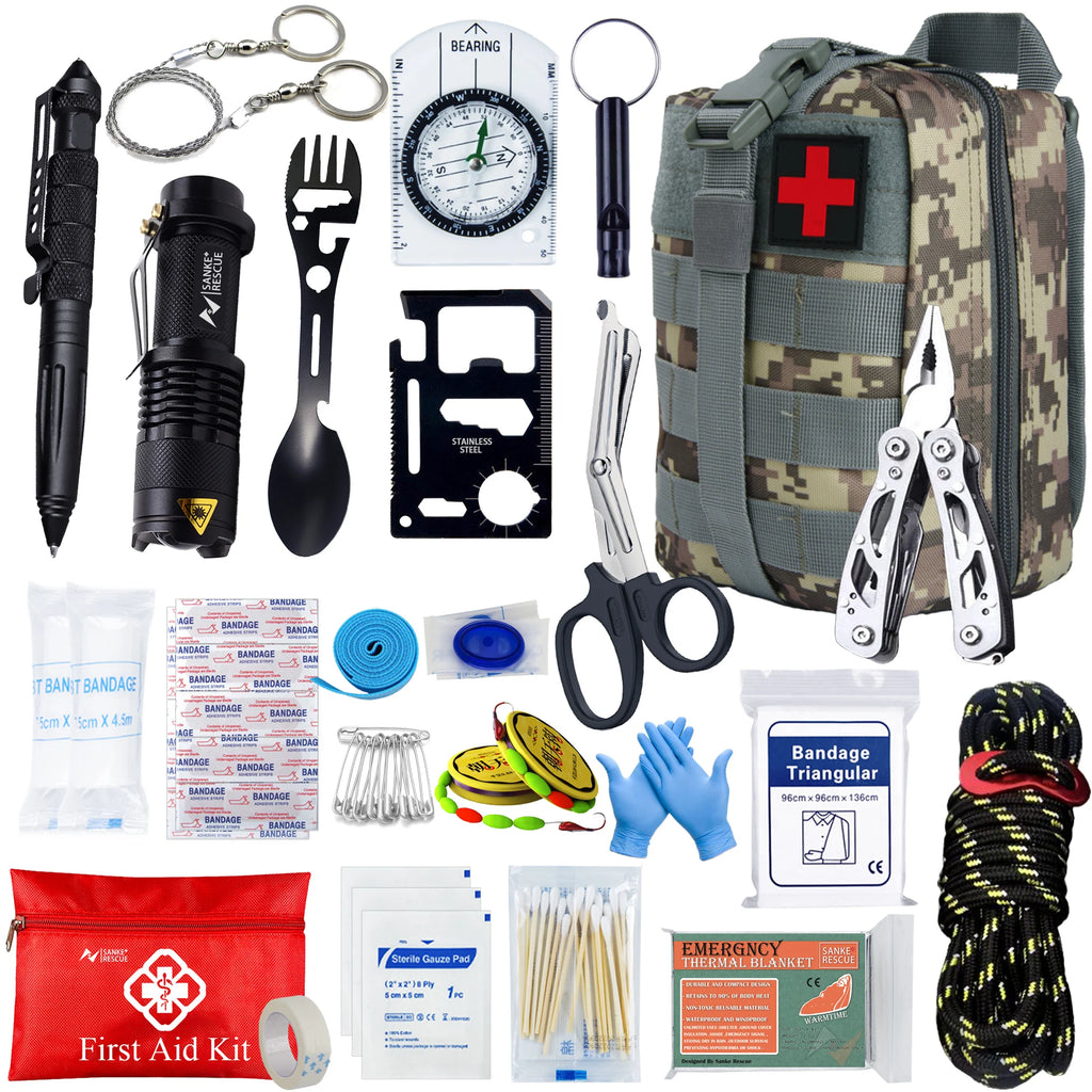 Tactical First Aid Kit In The Car Acessories Survival Kits Camping Equipments Medical Bag Self-defense EDC Pouch