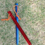 10pcs 18cm Tent Pegs Aluminum Tent Stake Ground Nails with Reflective Rope Outdoor Camping Hiking Equipment Tent Accessories