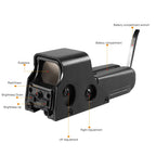 551 552 553 558 Red Green Dot Holographic Sight Scope Hunting Reflex Sight Scope 20mm Mount